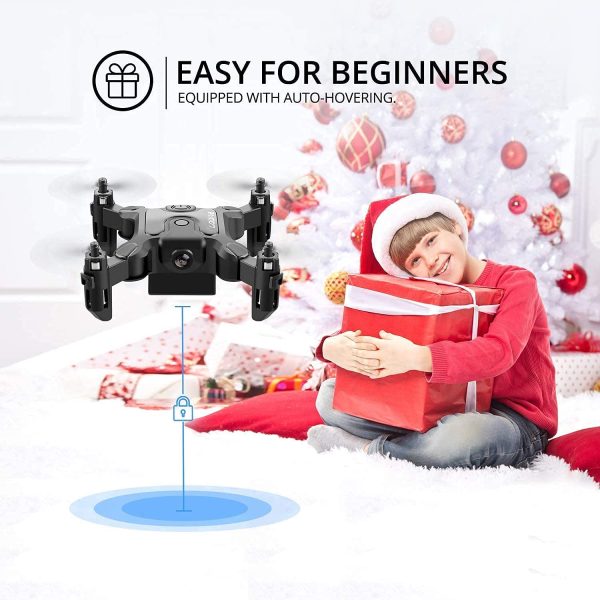 4DRC V2 Mini Drone with Camera for Kids Adults,720P HD FPV Live Video drone for Beginners,RC Foldable Quadcopter,App Control,3D Flips and Headless Mode,One Key Return,Altitude Hold,3 Batteries