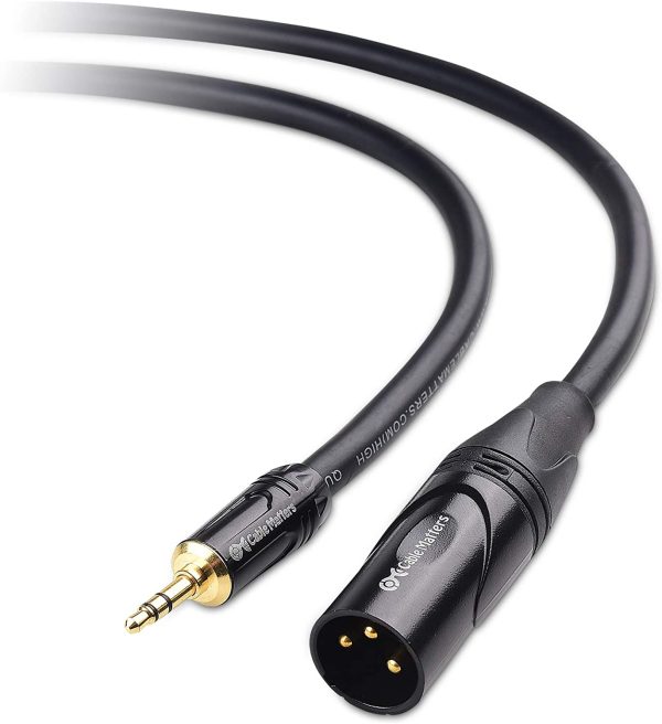 (1/8 Inch) 3.5mm to XLR Cable (XLR to 3.5mm Cable) Male to Male 3 Feet