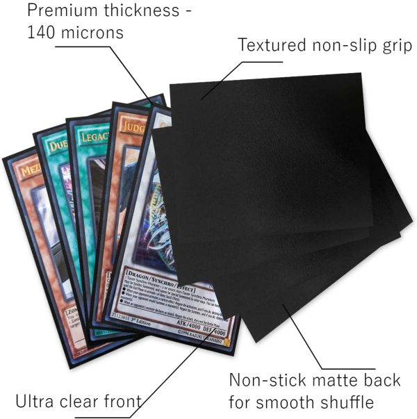 TitanShield (150 Sleeves/Black) Small Japanese Sized Trading Card Sleeves Deck Protector for Yu-Gi-Oh, Cardfight!! Vanguard & More - Image 2