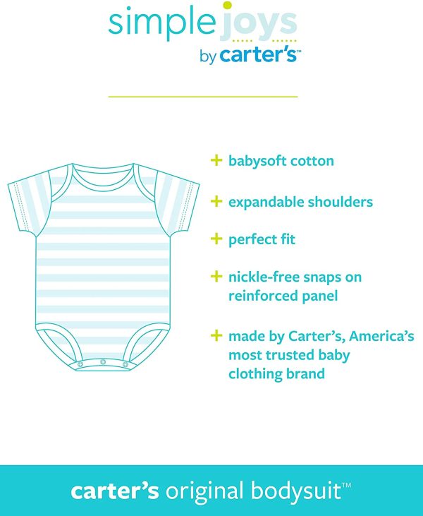 Simple Joys by Carter's Baby 8-Pack Short-Sleeve Bodysuit - Image 5