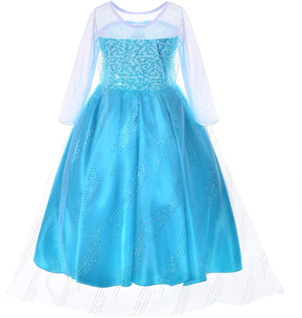 Princess Costumes for Little Girls Birthday Party Fancy Dress Up with Accessories - Image 3