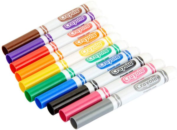 Crayola Ultra-Clean Washable Markers Broad Line 10 Count Arts & Crafts - Image 4