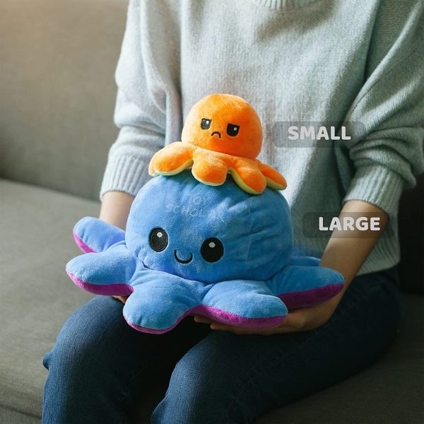 Toy Scholar Octopus Plushie Reversible / Pieuvre Peluche Reversible, Reversible Octopus Plush / Poulpe Reversible | Mood Octopus Plushies, Flip Octopus Plush, Flippy Octopus, Reversible Squid Plush - Image 4