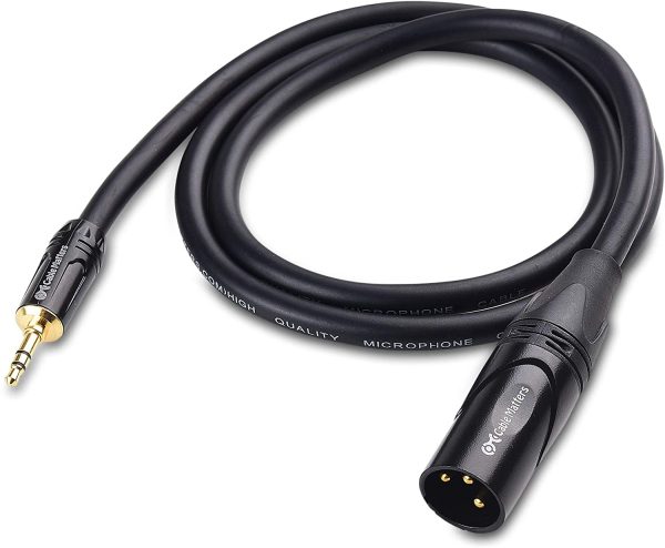 (1/8 Inch) 3.5mm to XLR Cable (XLR to 3.5mm Cable) Male to Male 3 Feet - Image 2