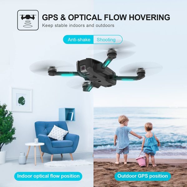 Holy Stone HS720 Foldable GPS Drone with 4K UHD Camera for Adults, Quadcopter with Brushless Motor, Auto Return Home, Follow Me, 26 Minutes Flight Time, Long Control Range, Includes Carrying Bag - Image 2