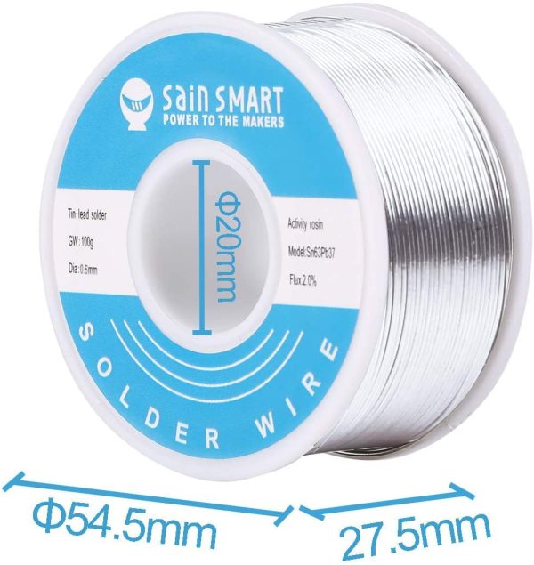 0.6mm Solder Wire 63/37 Tin/Lead Sn63Pb37 with Flux Rosin Core for Electrical Soldering (100g /0.22lbs) - Image 7