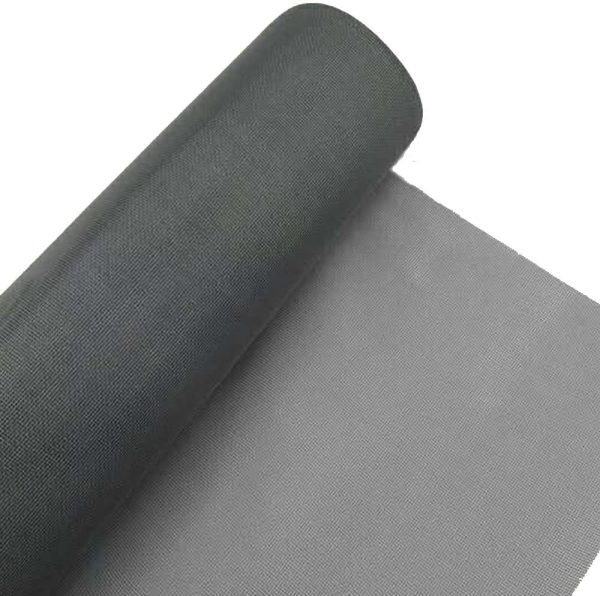 Replaceable Fiberglass Mesh Insect Barrier for Fiberglass Door, Window Screen and Courtyard Wall 39''x78''(100x200, Dark Gray)