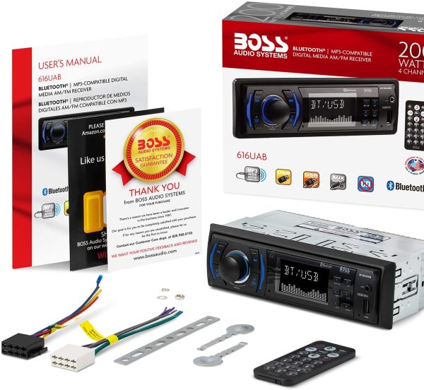 BOSS Audio Systems 616UAB Multimedia Car Stereo ?C Single Din LCD, Bluetooth Audio and Calling, Built-in Microphone, MP3 Player, WMA, USB, Auxiliary Input, AM/FM Radio Receiver, Wireless Remote Control - Image 6