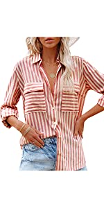 Women Button Down Pocket Shirt