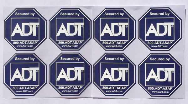 Window Security Sticker Decals - Double-Sided Authentic Dark Blue (Qty. 8)