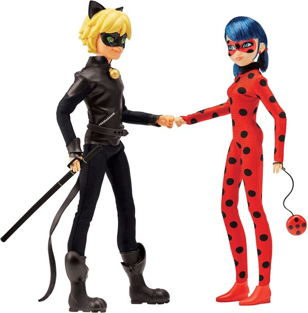 Miraculous Ladybug Mission Accomplished Ladybug & Cat Noir 2-Pack Pound It Fists by Playmates Toys, Multicolor - Image 8