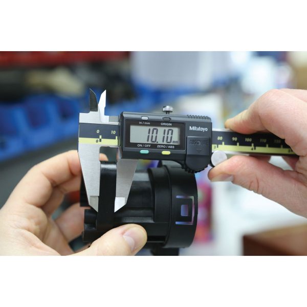 Mitutoyo 500-196-30 Advanced Onsite Sensor (AOS) Absolute Scale Digital Caliper, 0 to 6"/0 to 150mm Measuring Range, 0.0005"/0.01mm Resolution, LCD - Image 2