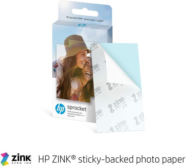 Sprocket 2x3" Premium Zink Sticky Back Photo Paper (20 Sheets) Compatible with  Sprocket Photo Printers. - Image 3