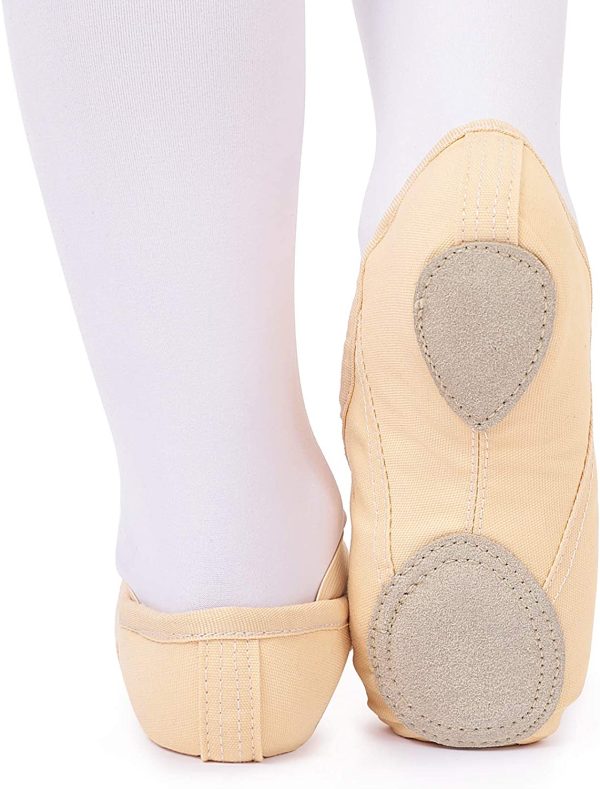 tanzdunsje Ballet Dance Shoes Slipper Canvas Split Leather Sole for Girls Women - Image 7