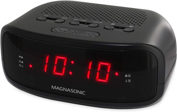 Magnasonic Digital AM/FM Clock Radio with Battery Backup, Dual Alarm, Sleep & Snooze Functions, Display Dimming Option (EAAC200) - Image 4