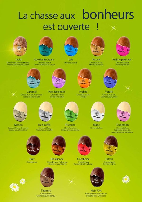 | Ballotin Box Easter Collection | 500g Assorted Delicious Mini Easter Eggs 50 in Total in 20 different Flavours | Imported fine Chocolate from Belgium - Image 5