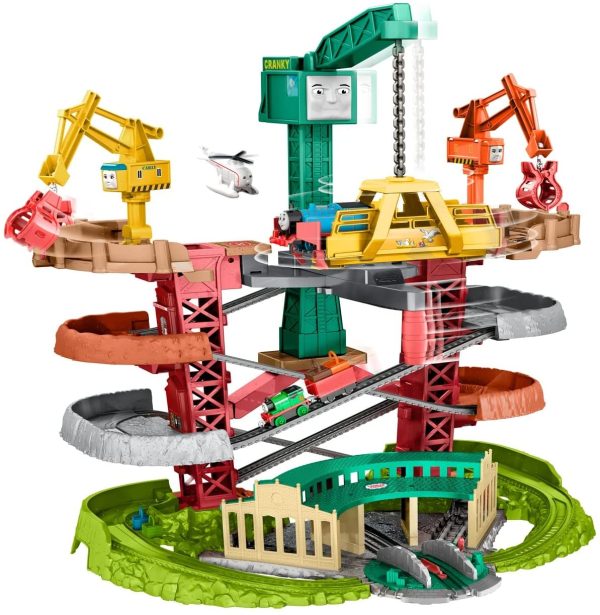 Thomas & Friends Trains & Cranes Super Tower, Motorized Train and Track Set for Preschool Kids Ages 3 Years and up - Image 4