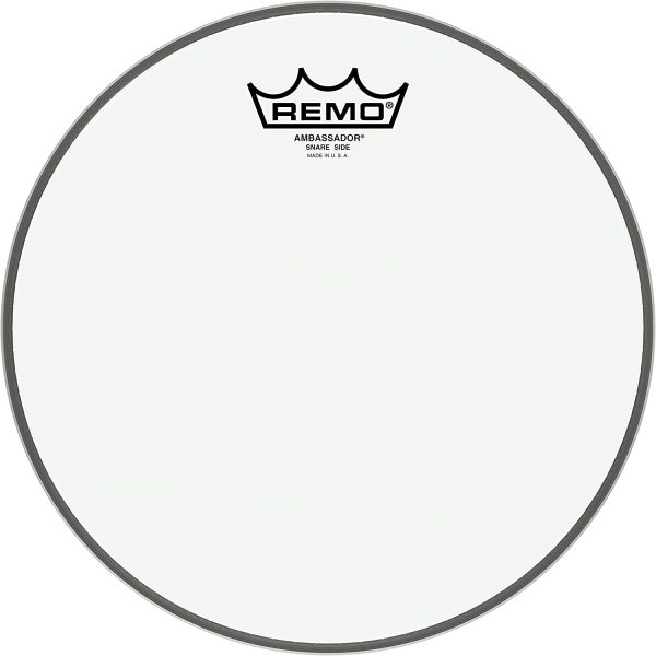 REMO Snare, AMBASSADOR, Hazy, 10" Diameter, Clear (SA0110-00) - Image 2