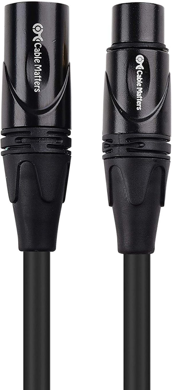 2-Pack, Gold Plated XLR Male to Female Microphone Cable 3 Feet - Image 4