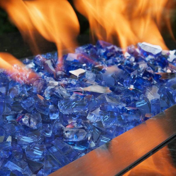 Stanbroil 10-Pound Fire Glass - 1/2 inch Reflective Tempered Fire Glass for Fireplace Fire Pit, Cobalt Blue Reflective - Image 6