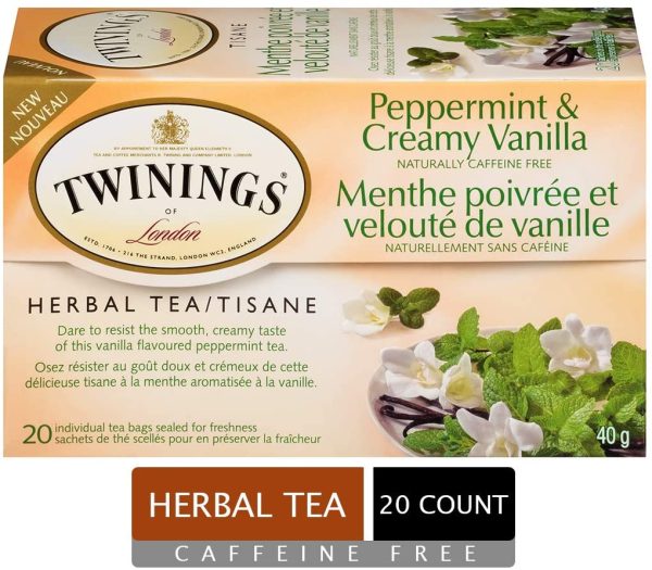 of London Peppermint and Creamy Vanilla Herbal Tea Bags, 20 Count - Image 7