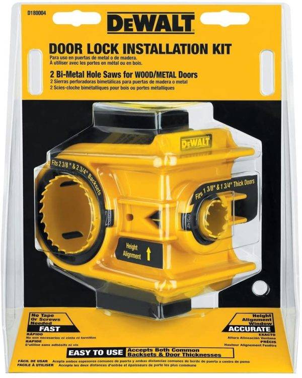 DEWALT D180004 Bi-Metal Door Lock Installation Kit