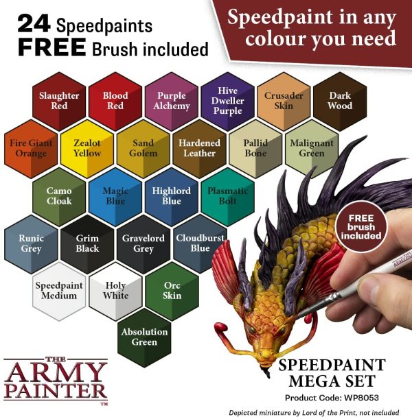 Speedpaint Mega Set - 24 x 18ml Speed Model Paint Kit Pre Loaded with Mixing Balls and 1 Brush- Base, Shadow and Highlight in One Miniature and Model Paint Set for Plastic Models - Image 4