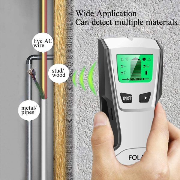 Stud Finder Sensor Wall Scanner - 4 in 1 Electronic Stud with Digital LCD Display, Beam Finder Center Finding & Sound Warning for Wood AC Wire Metal Studs Detection - Image 5