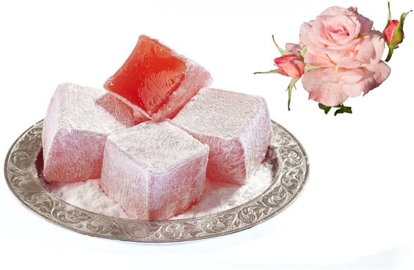 Turkish Delight Rose Flavoured Candy Gift Box 17.64 oz 1.10 Ibs 500 gr Lokum