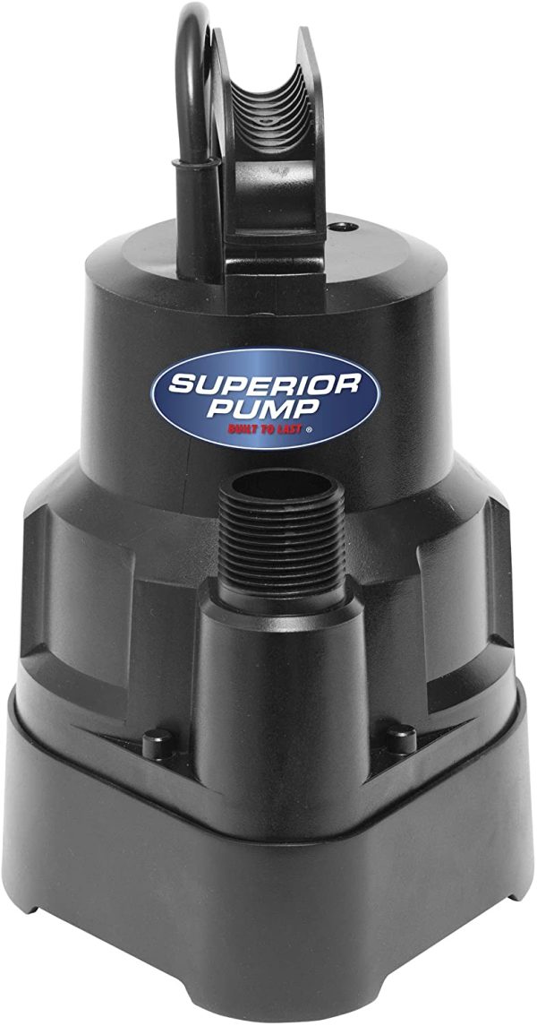 91014 1/4 HP High Flow Thermoplastic Utility Pump, Black - Image 5