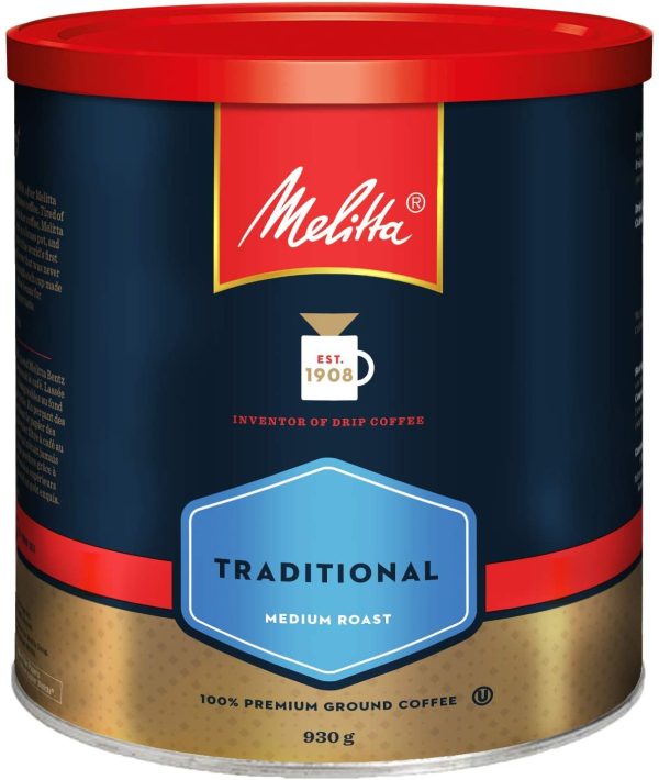 MELITTA Traditional Medium Roast Coffee, Ground Coffee, 100% Arabica Coffee Beans, Premium Coffee, , 930 g - Image 4