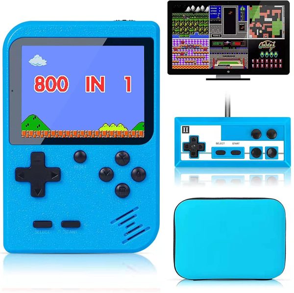 Retro Handheld Game Console with Protector Case 800 Free Classical FC Games 3.0 Inch Color Screen Handheld Gameboy Support for Connecting TV & Two Players Portable Video Game Gifts for Adults & Kids - Image 4