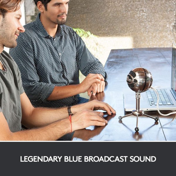 Blue Snowball USB Microphone for Recording, Streaming, Podcasting, Gaming on PC and Mac, Condenser Mic with Cardioid and Omnidirectional Pickup Patterns, and Stylish Retro Design - Brushed Aluminum - Image 2