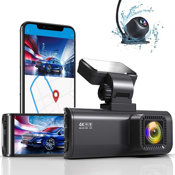 Dash Cam 4K Built in WiFi GPS Front 4K Rear 1080P Dual Dash Camera for Cars 3.16" IPS Screen 170?? Wide Angle Camera with Sony Sensor,WDR Night Vision,G-Sensor,Loop Recording,Support 256GB Max - Image 3