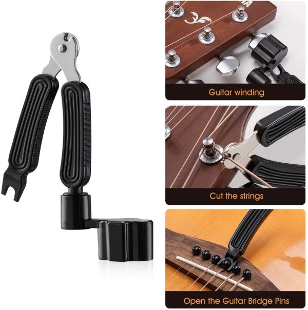 9 Pieces Guitar Accessories Kit Including Guitar Tuner,Guitar Capo,3 in 1 String Winder, Guitar Picks, Plectrum Holder (Tuner + Capo) - Image 4