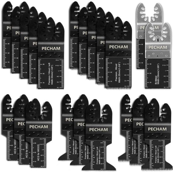 21PCS Universal Wood Metal Oscillating Multitool Quick Release Saw Blades Fit Porter Cable Black & Decker Rockwell Ridgid Ryobi Milwaukee DeWalt Chicago Craftsman - Image 7