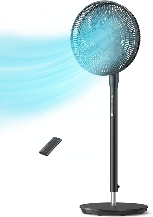 Oscillating Standing Pedestal Fan with Remote Control 9 Speed Turbo Speed 3 Wind Modes 3 Oscillation Angle 8-Hour Timer for Home Bedroom Office - Image 6