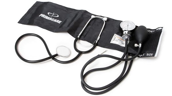 Primacare DS-9197-BK Professional Classic Series Manual Adult Size Blood Pressure Kit, Emergency Bp kit with Stethoscope and Portable Leatherette Case, Nylon Cuff, Black - Image 6