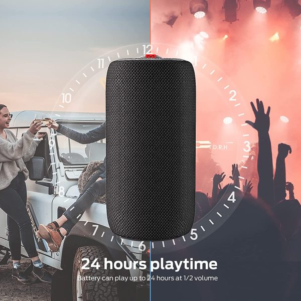 Monster Bluetooth Speaker, Superstar S310 Portable Bluetooth Speakers. 20W True Wireless Stereo Pairing Deliver Dynamic Sound,Waterproof Speaker, 24H,Bluetooth 5.0 Built-in Mic, iPhone, Samsung - Image 2