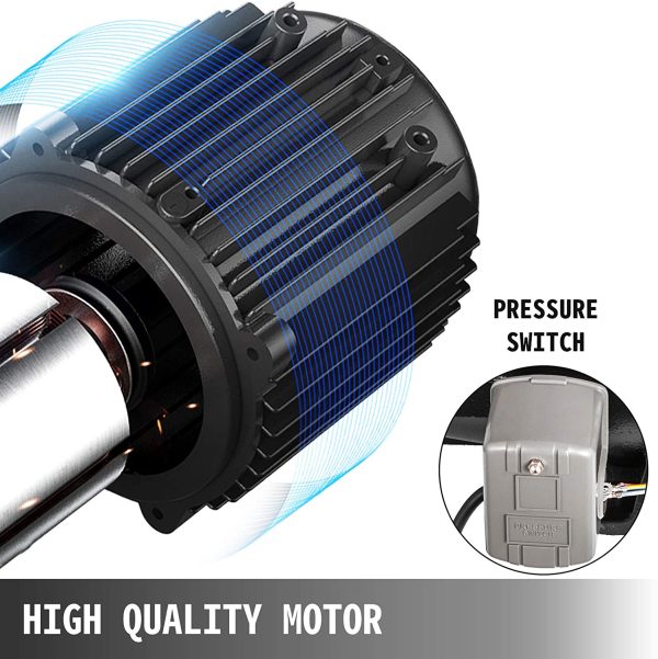 Shallow Well Jet Pump with Pressure Switch 1HP Jet Water Pump 216.5 ft Cast Iron Jet Pump to Supply Fresh ell Water to Residential Homes Farms Cabins - Image 4