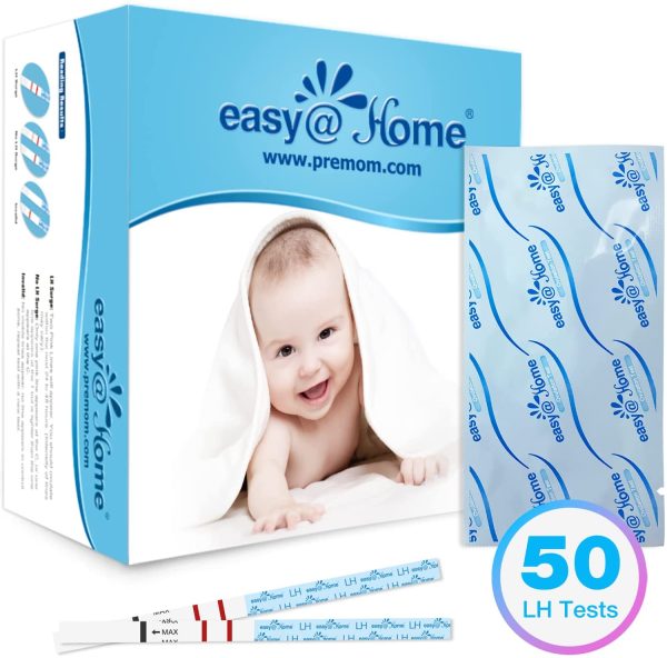 Easy@Home 50 Ovulation Test Strips: Reliable Simplest Ovulation and Period Tracking, Powered by Premom Ovulation Predictor iOS and Android App - 50 LH Test Strips - Image 3