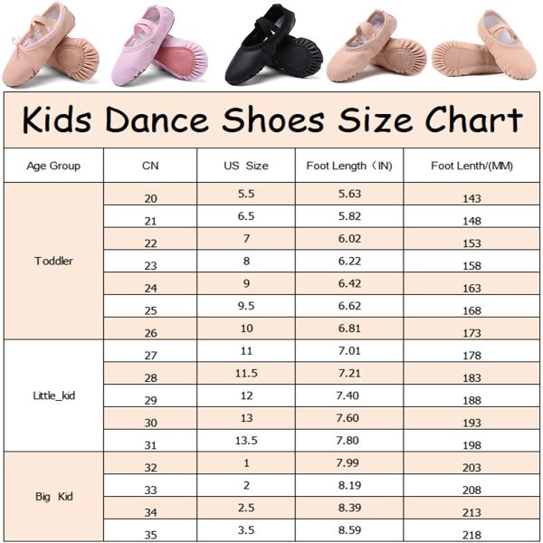 TETSUO Ballet Shoes for Girls,Dance Flats Slippers for Kids,Toddlers Practice Shoes,Yoga Shoes