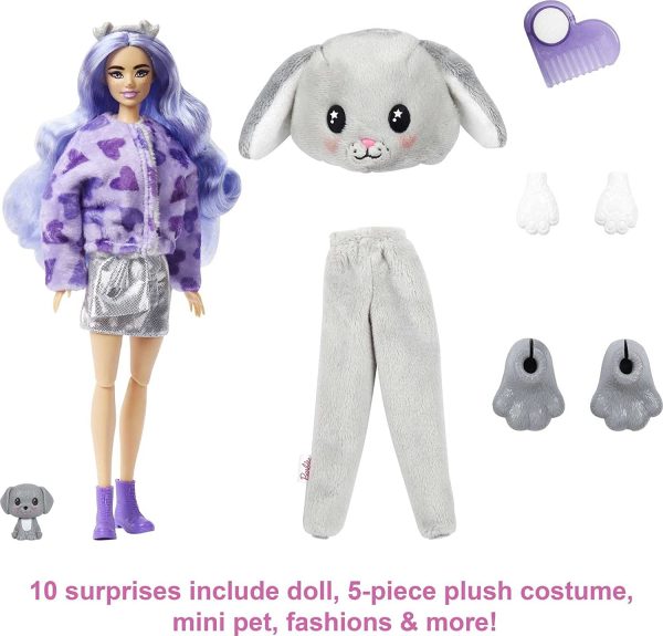 Barbie Cutie Reveal Doll with Puppy Plush Costume & 10 Surprises Including Mini Pet & Color Change, Gift for Kids 3 Years & Older - Image 5