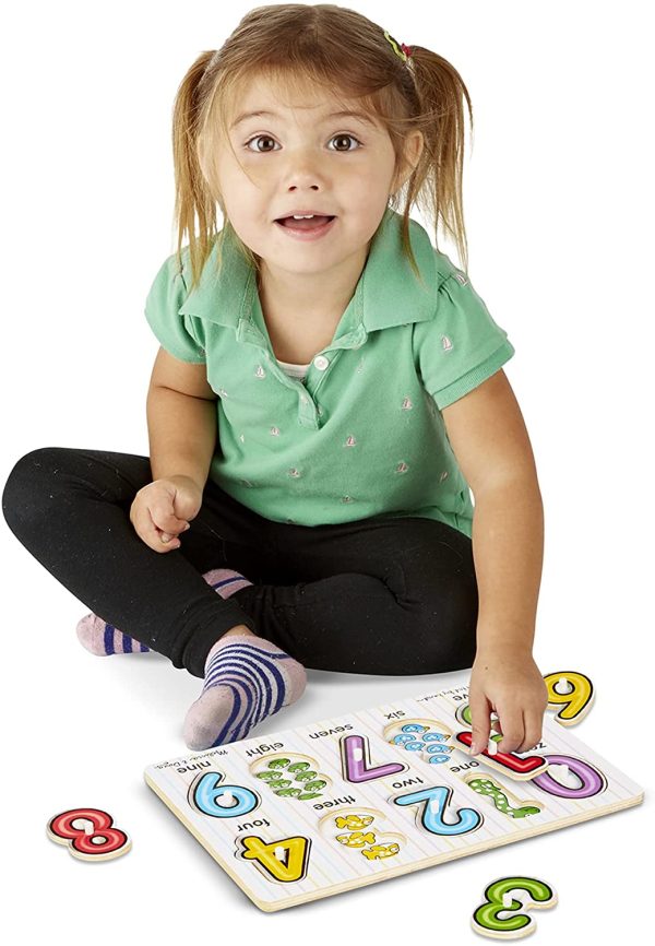 Melissa & Doug See-Inside Numbers Peg Puzzle (10 Pieces, Great Gift for Girls and Boys - Best for Babies and Toddlers, 12 Month Olds, 1 and 2 Year Olds) - Image 6