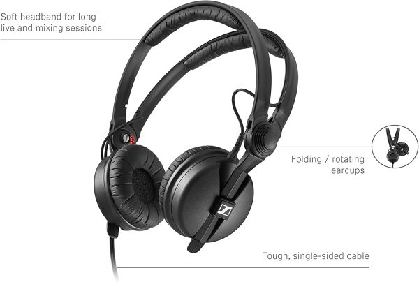 Sennheiser HD 25 Plus Professional DJ Headphone with Coiled & Straight Cable - Image 3