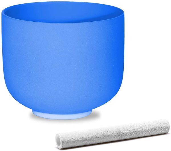 ALIOTH Blue G Note Throat Chakra Crystal Singing Bowl 8 inch Crystal Bowl Sound Healing Suede Striker for yoga - Image 7