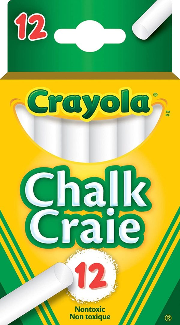 Crayola 12 Swan White Chalk Arts & Crafts ()