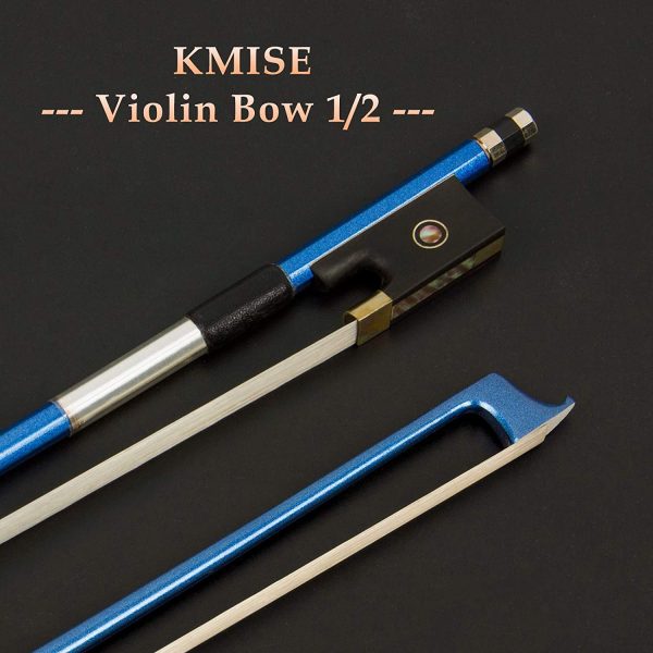 Violin Bow Stunning Bow Carbon Fiber for Violins (1/2, Blue)