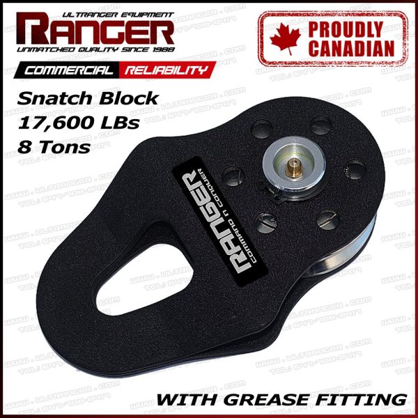 Ranger (8 Tons 17,600 LBs) Commercial Reliability Snatch Block with Grease Fitting by Ultranger - Image 7