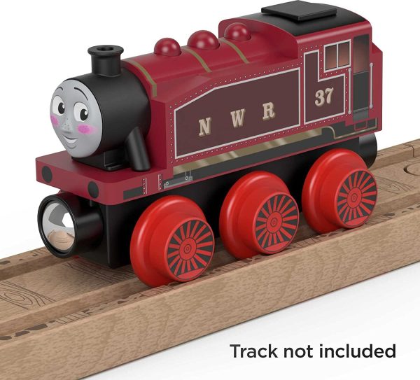 Thomas & Friends Wooden Railway Rosie Engine, Push-Along Toy Train Made from sustainably sourced Wood for Toddlers and Preschool Kids, Multicolor - Image 2